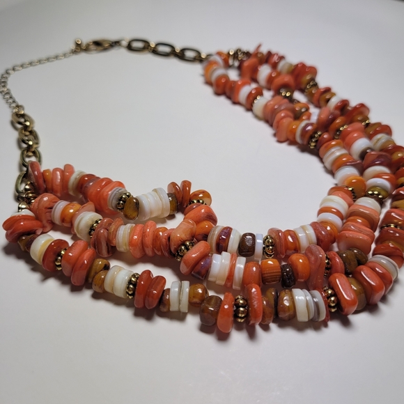 NWOT Free People Riptide Shell Necklace - Paprika - Picture 2 of 3